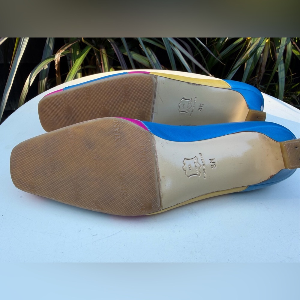 Vintage kitten heel pump shoes leather multicolor Sz 8M by Ingledew’s Grenada - Picture 6 of 11